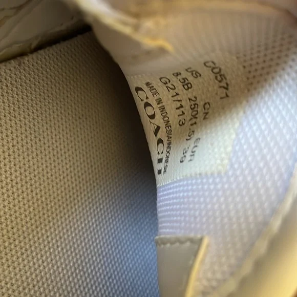 COACH Walker Leather Slip-On Shoes sneakers white size 8.5 - Picture 5 of 16